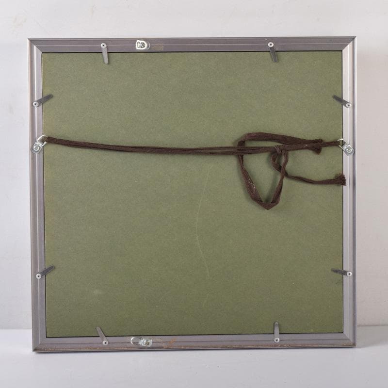 漆芸　輪島塗　卵殻蒔絵　猫　在銘　額装　C　8234A