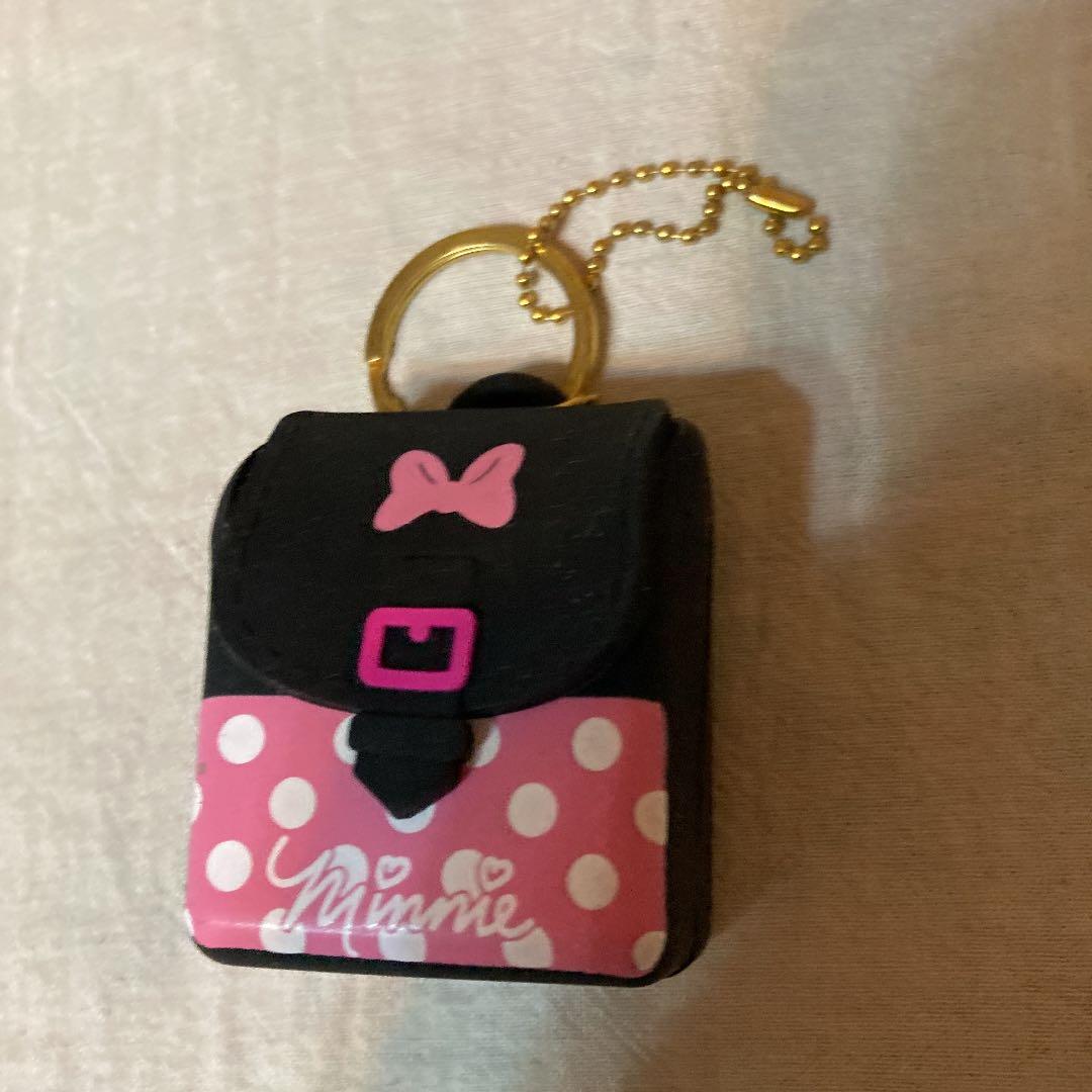 ミニー　キーホルダー　ラバー　バッグ　小物入れ　ディズニー　マウス　ピンク