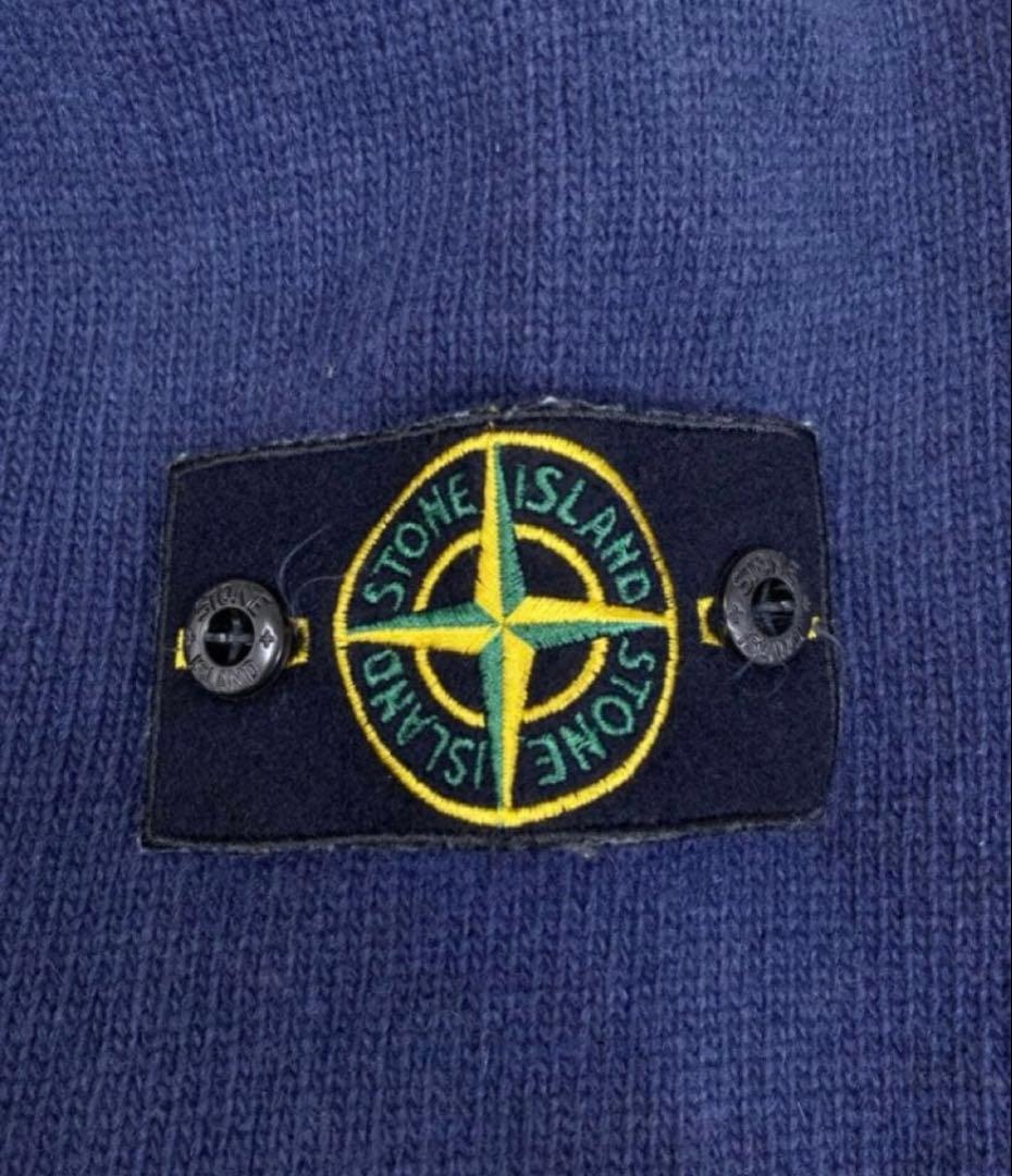 ナ*ル様 STONE  ニットジップパーカー　ネイビー