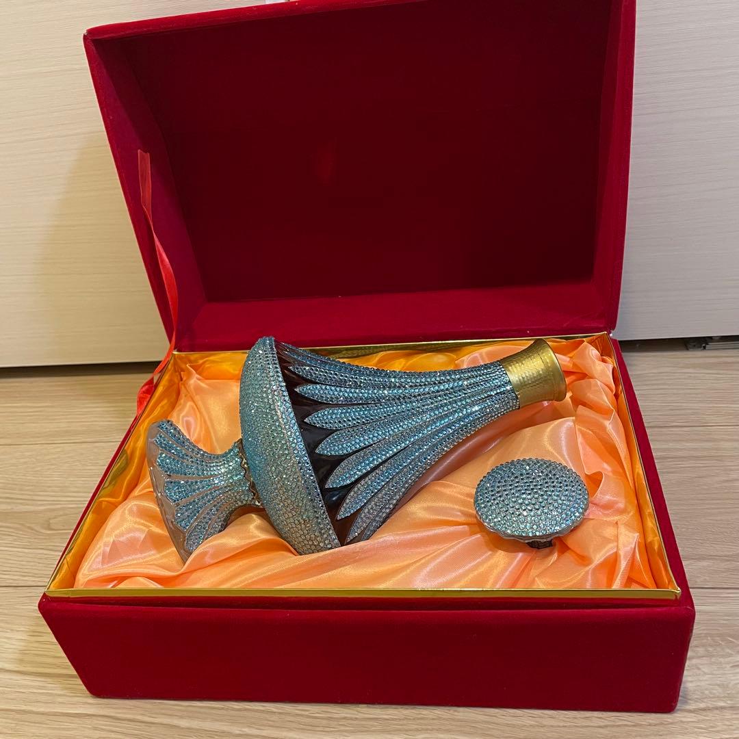 クリスタルデキャンタ　トラディション　スタイル　ブランデー　ブルー