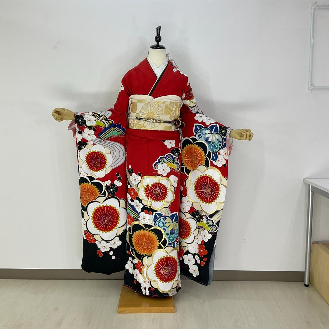 りんご　お振袖フルセット　新品オーダーメイド　ショール　ゾーリバッグ