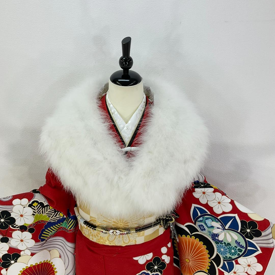 りんご　お振袖フルセット　新品オーダーメイド　ショール　ゾーリバッグ