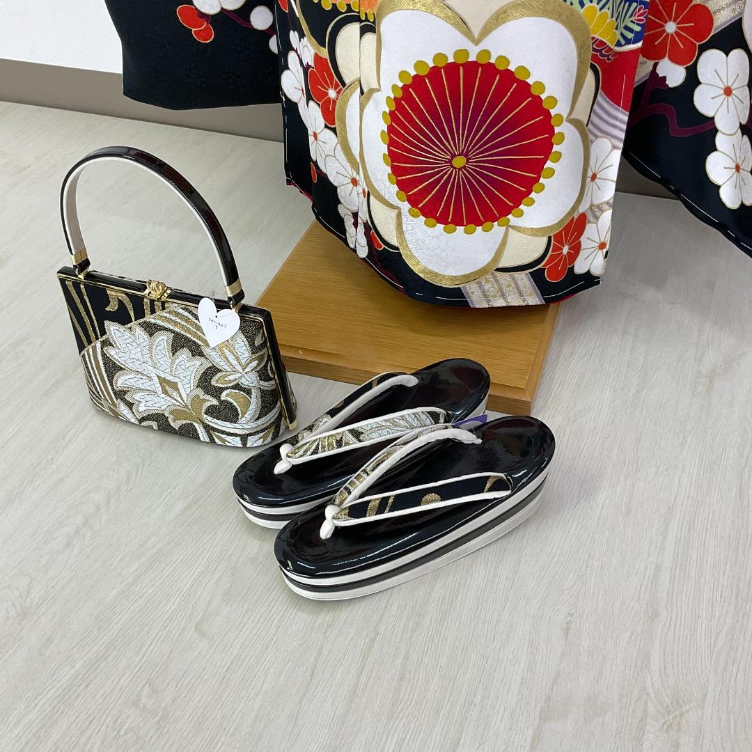 りんご　お振袖フルセット　新品オーダーメイド　ショール　ゾーリバッグ