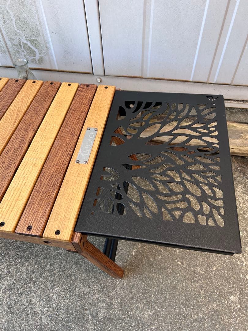 ブラックデザイン ハレテーブル アイアンプレート