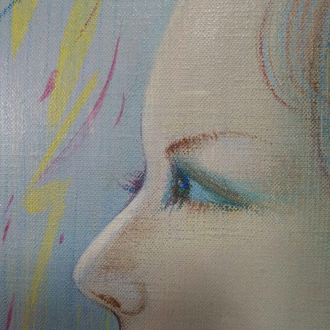 真作保証伏木澄夫【フェルナンダ】油絵美人画額装額縁略歴付自由美術協会金沢美大