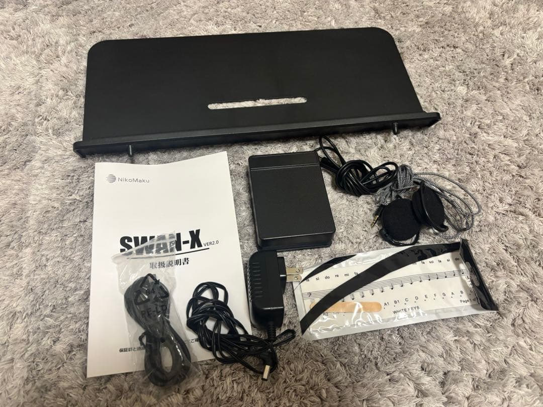 NikoMaku ニコマク 電子ピアノ 88鍵盤 折り畳み式 SWAN-X 黒