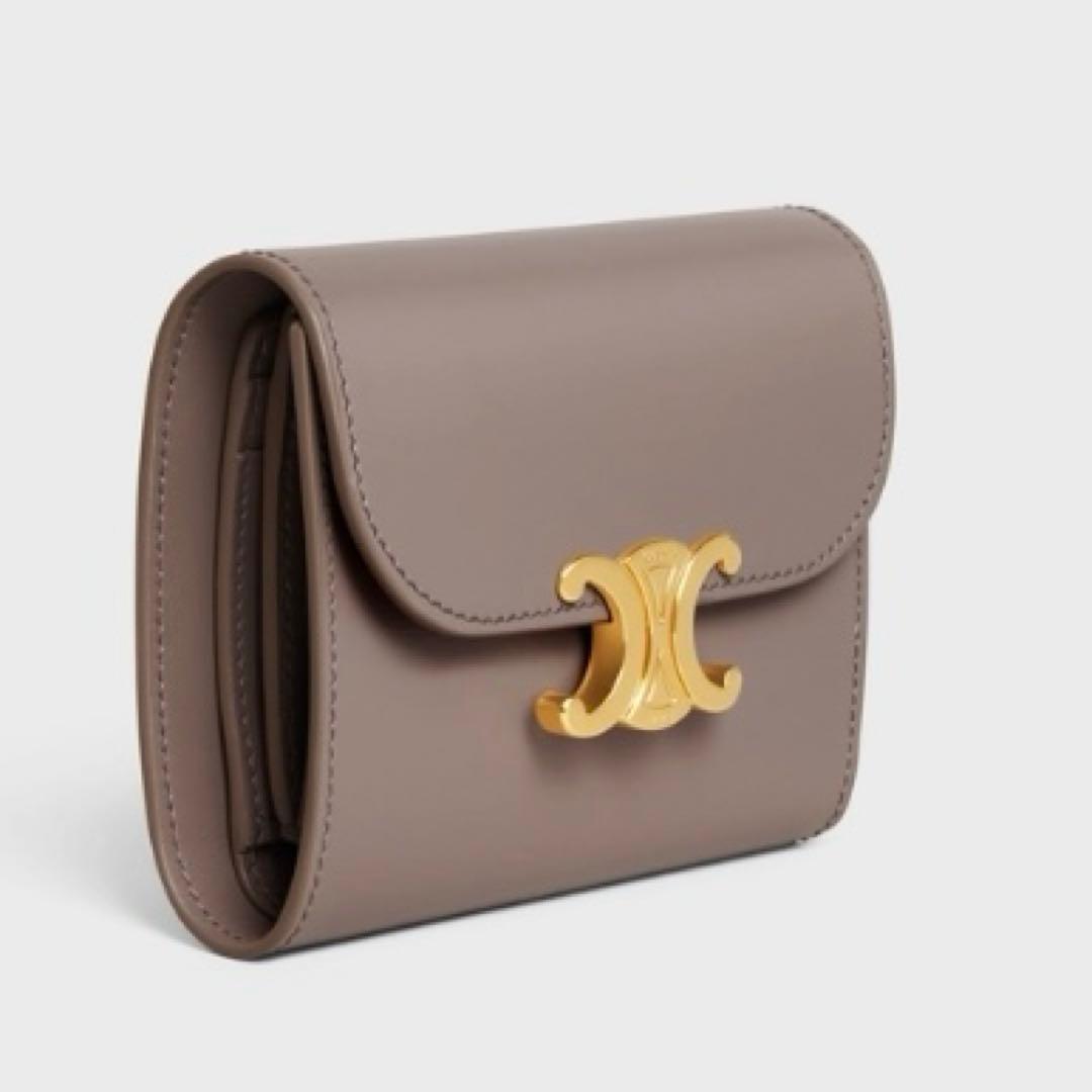 【正規品】 スモールウォレット トリオンフ / シャイニーカーフスキン ぺブル