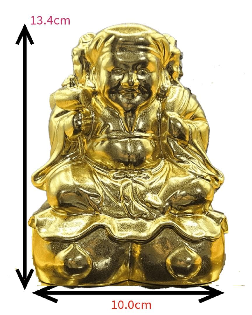 三面大黒天-手彫り仕上げ-黄金-黒檀-基本セット