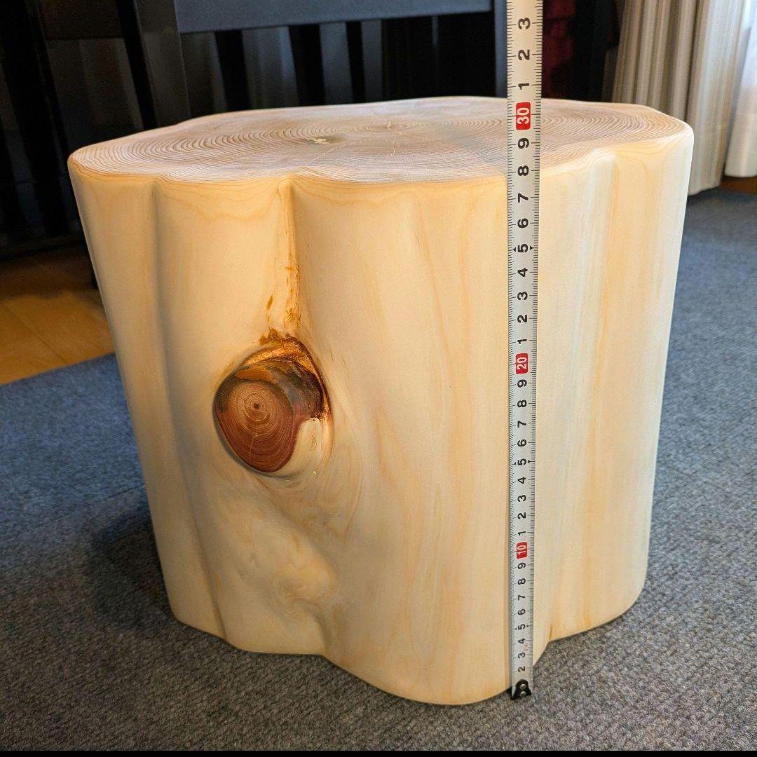 天然ヒバ　切り株　丸太　椅子　スツール　テーブル　高さ約28㎝