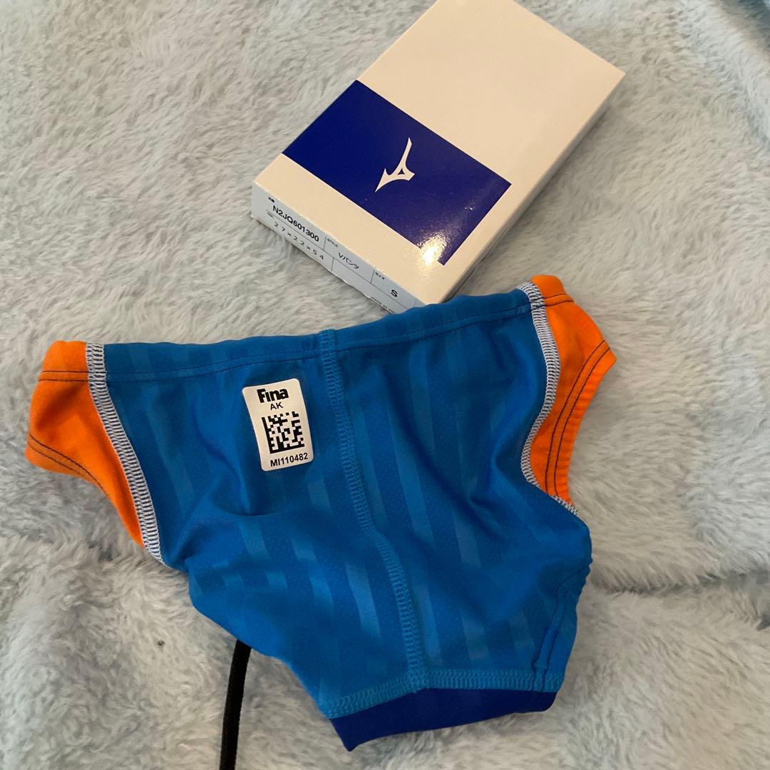 Mizuno 競泳水着 S 青/オレンジ