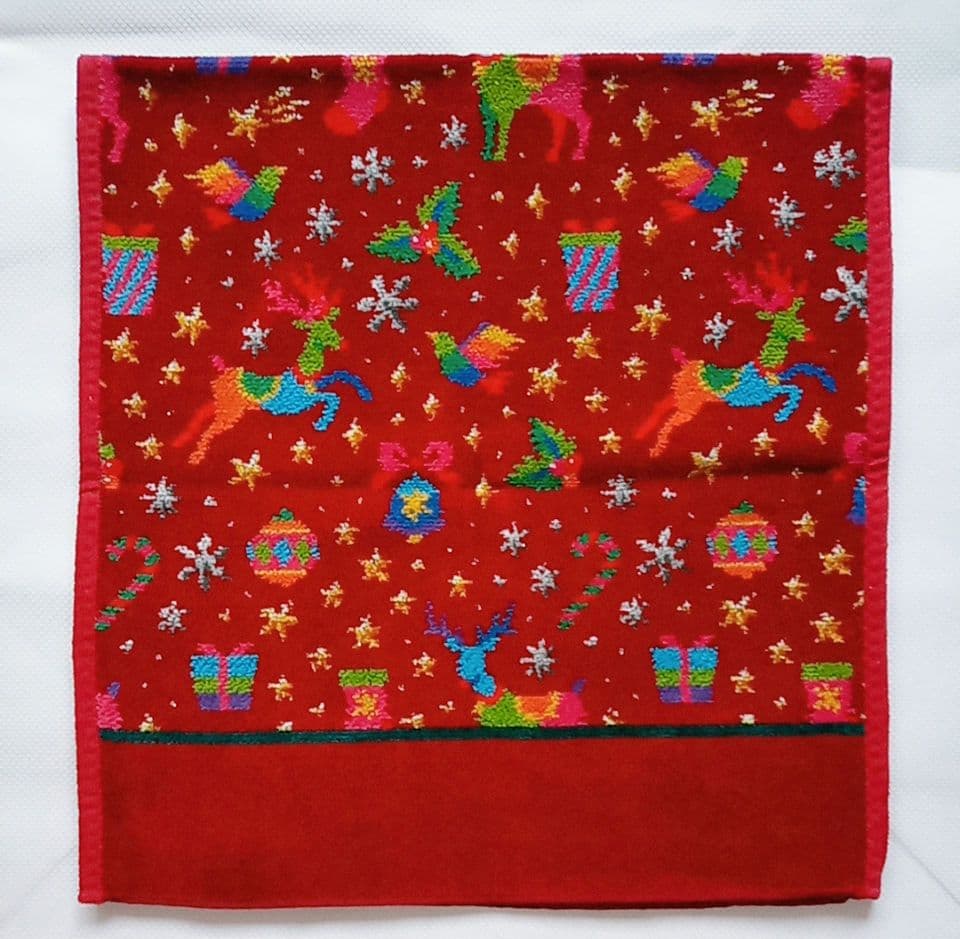 FEILER　フェイラー　トゥインクルウィンター　ハンドタオル　新品　レッド