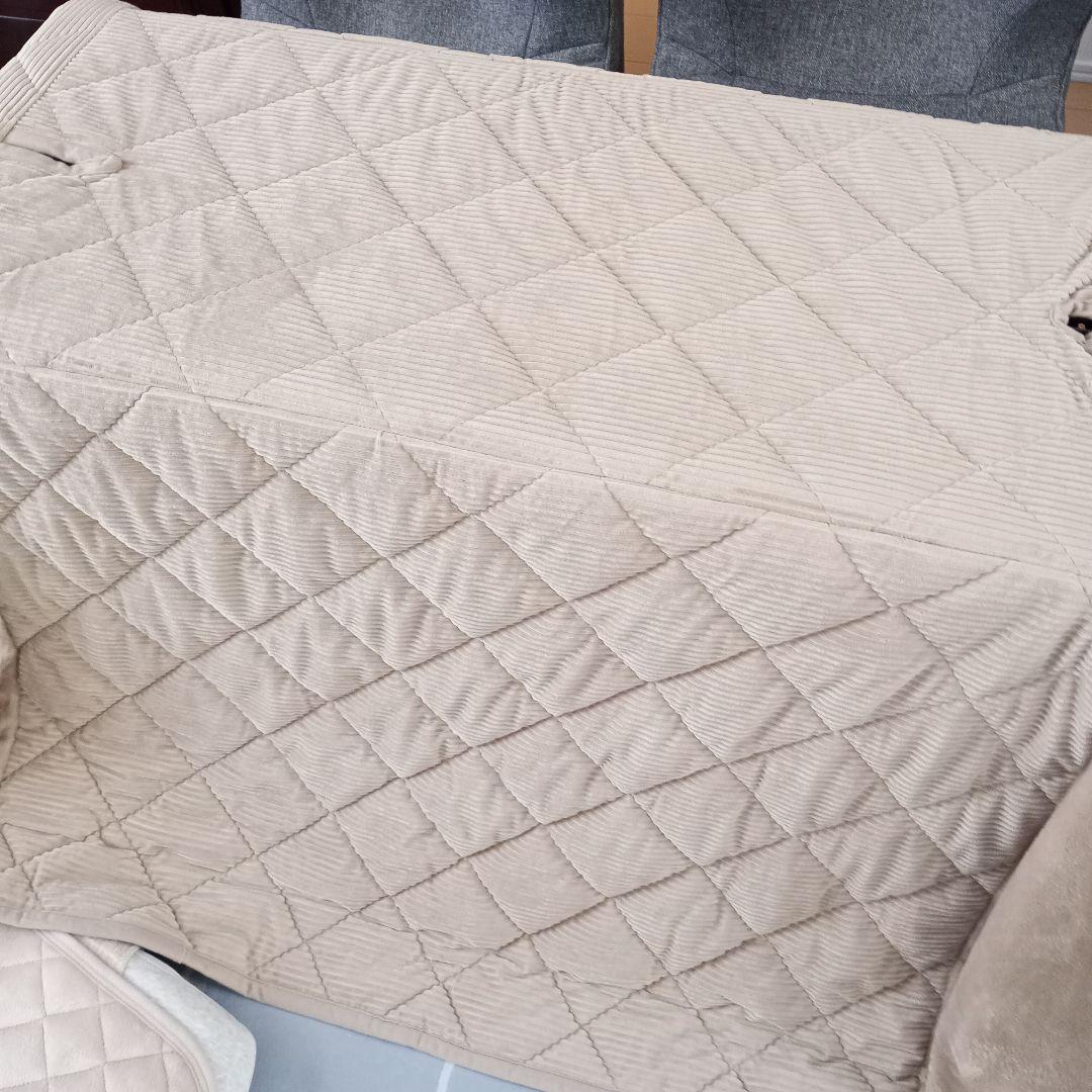 ハイコタツ　長方形テーブル　ベージュこたつ布団