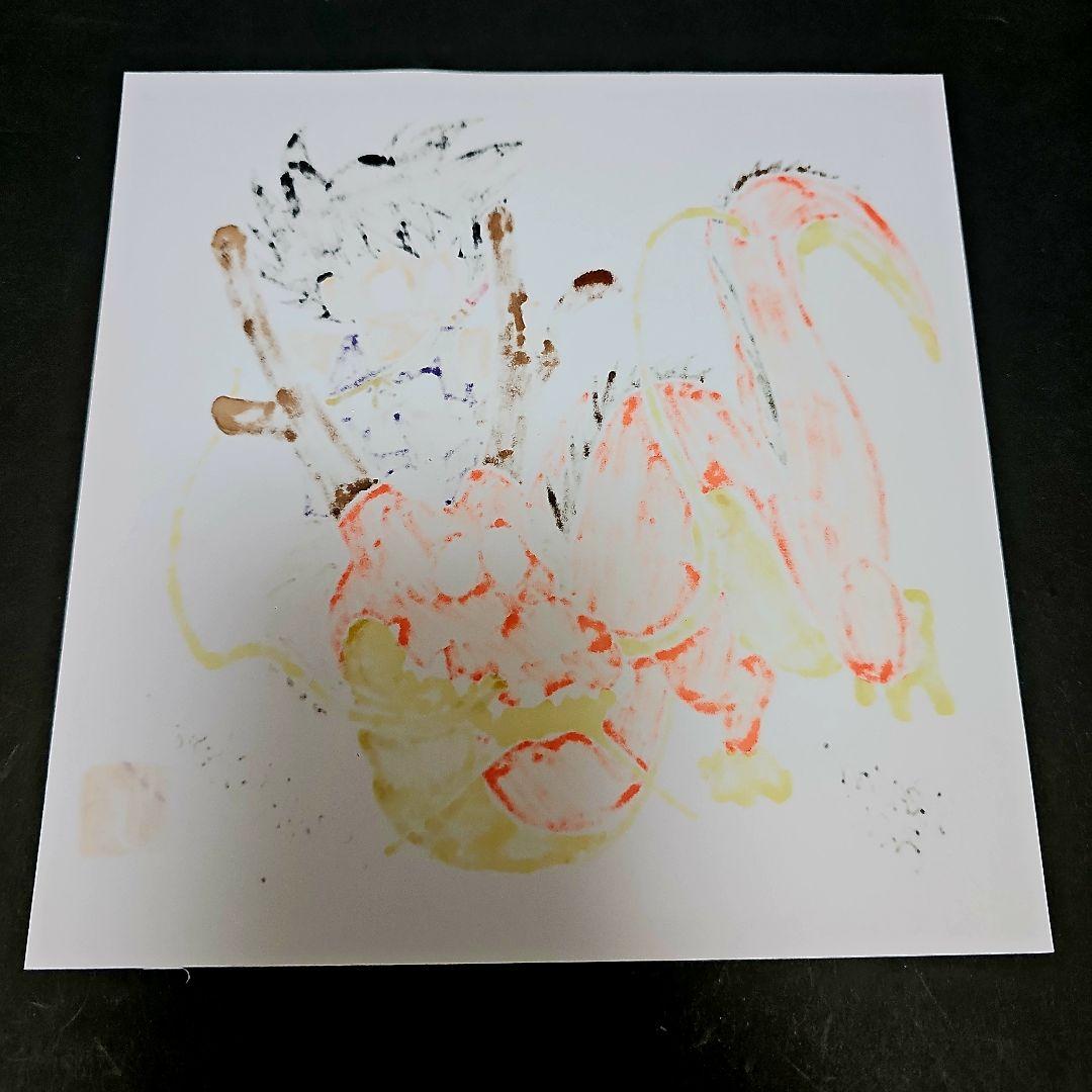 ドラゴンボール 孫悟空&神龍 カラーイラスト 直筆サイン色紙