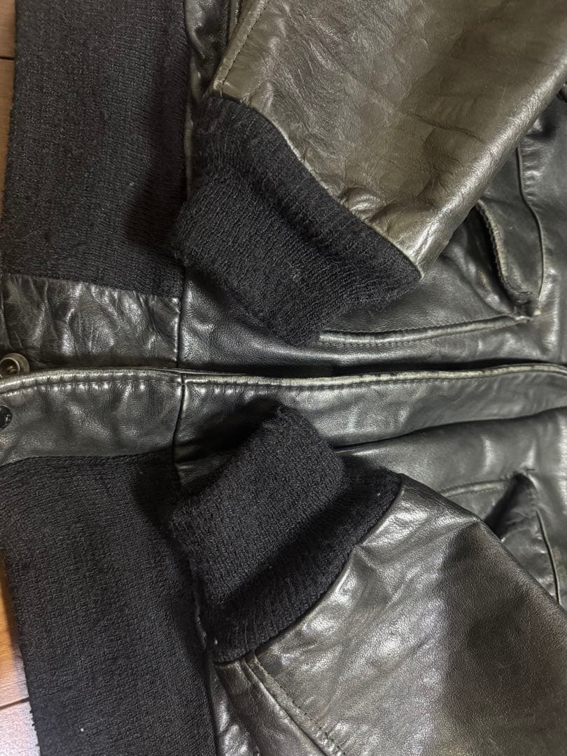 Schott 米国製 ライナー付 184SM ボア レザージャケット ブラック