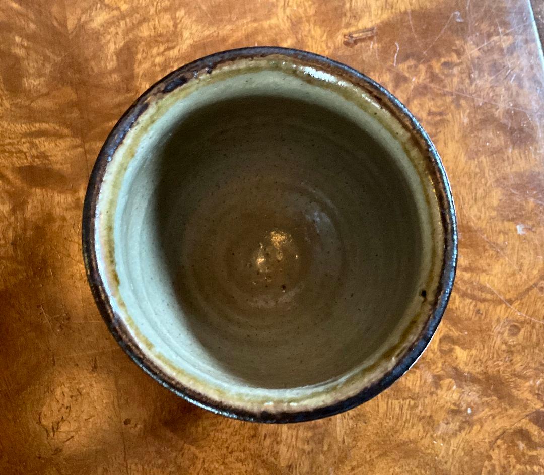 人間国宝　金城次郎　琉球壺屋焼　魚文　湯呑