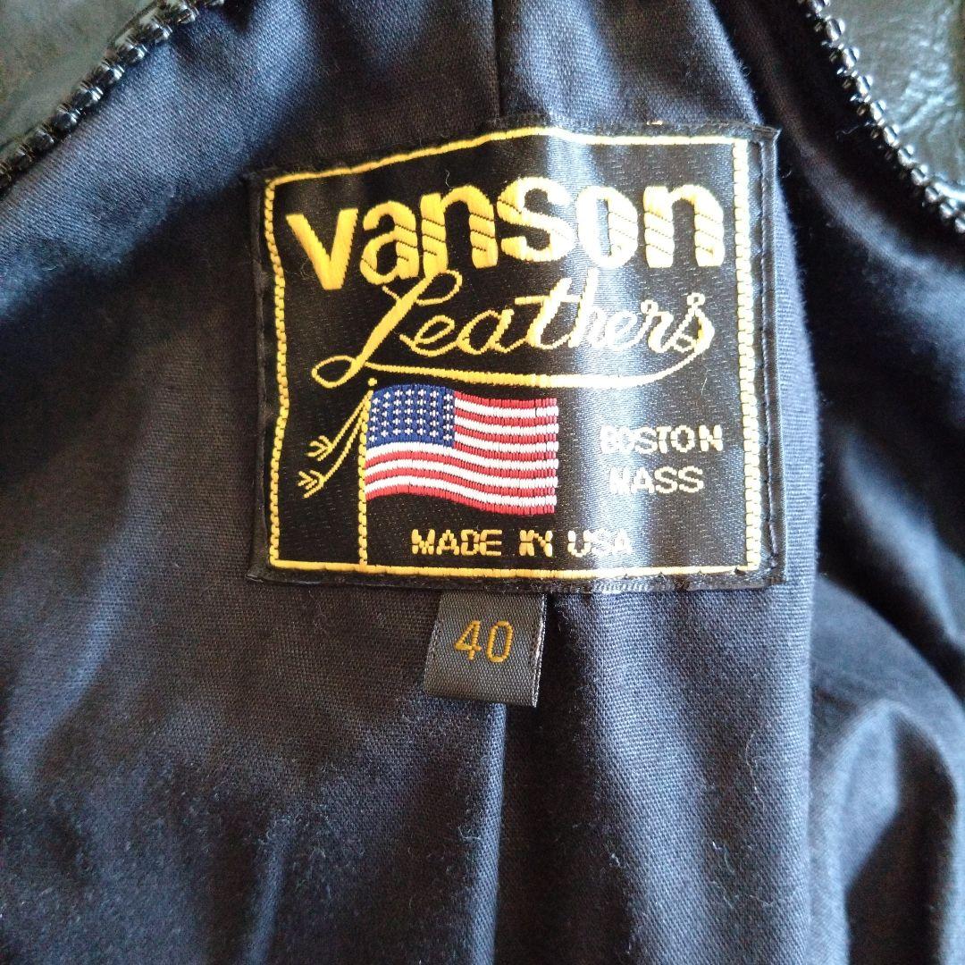 VANSON MODEL F RIDERS JACKET ライダース 40
