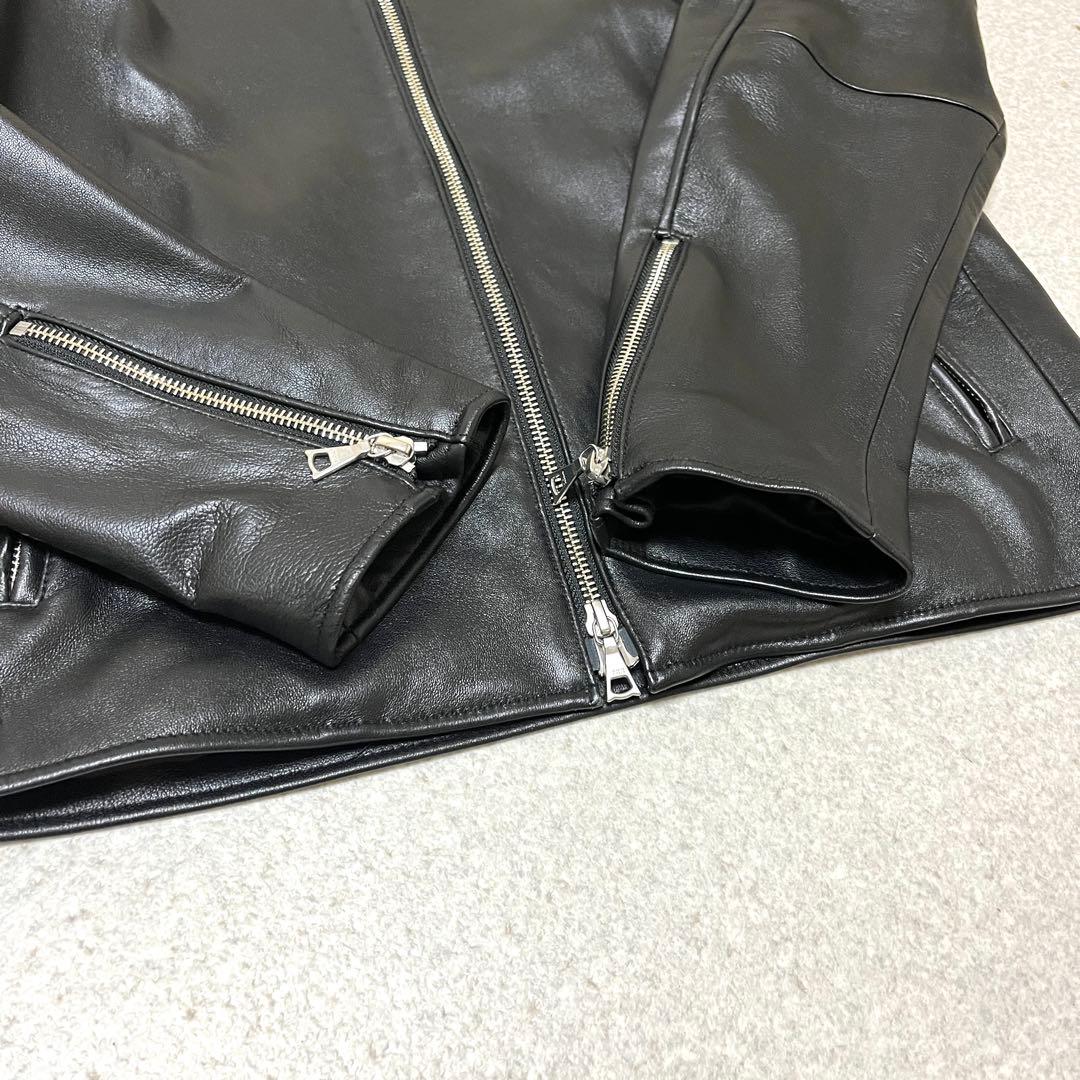 【BEAMS HEART】ビームスハート羊革 シングルライダースジャケット M