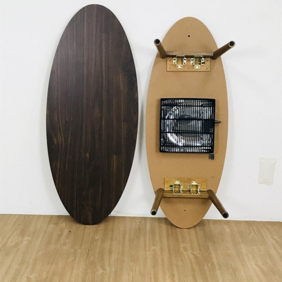 ☆折れ脚楕円形こたつ120WNT☆【アウトレット】