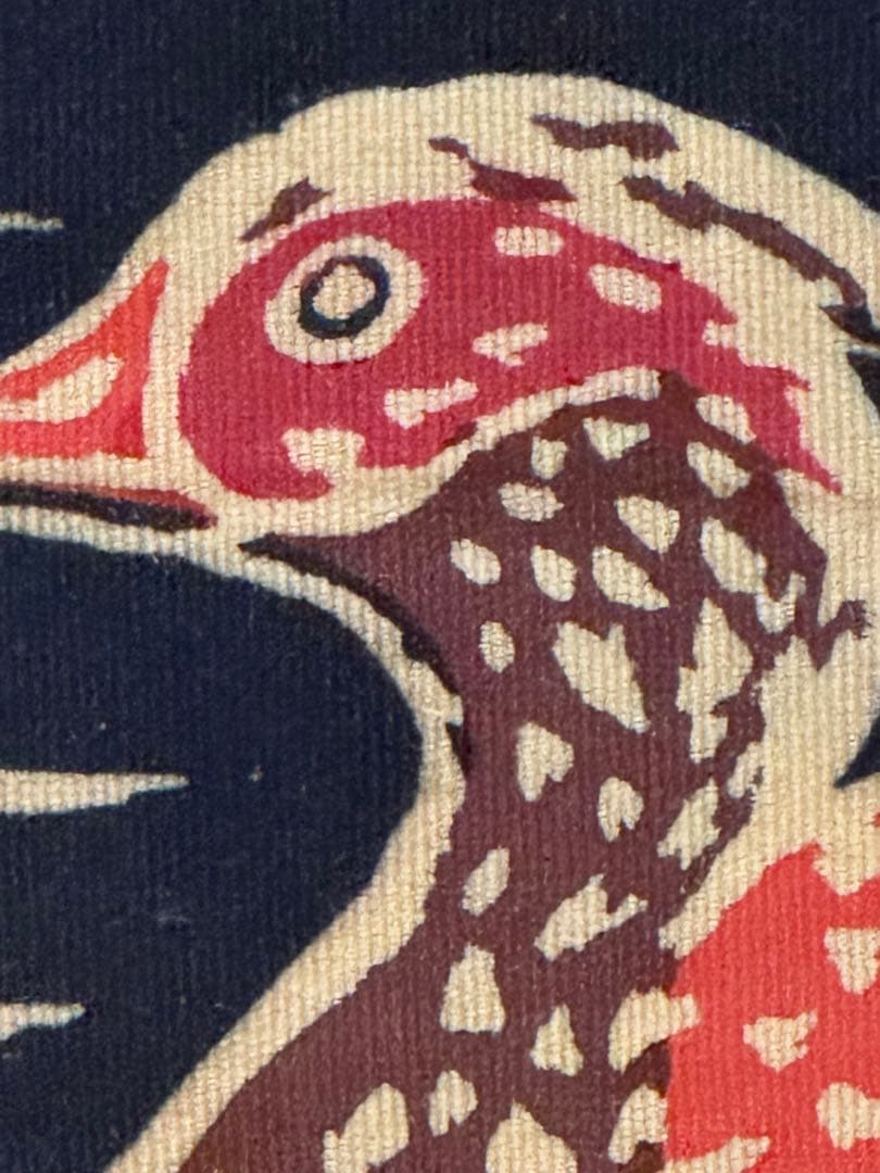 木村雨山　人間国宝　真筆　加賀友禅 染め額　おしどり