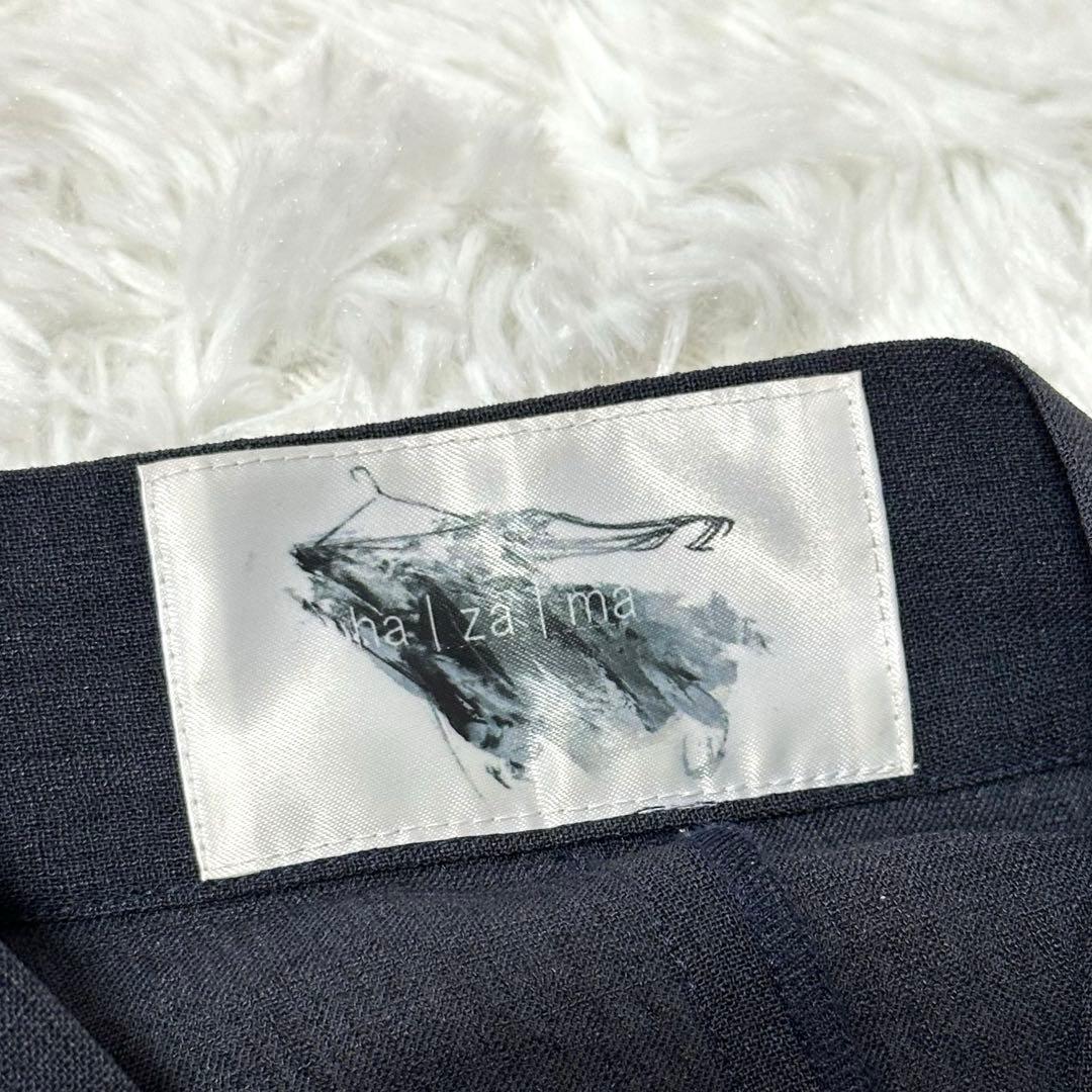 ハザマ 揺方 2018ss 帯 ブラック イエロー トリアセテート 黒 無地