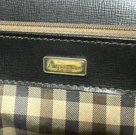 【希少】Aquascutum（アクアスキュータム）鍵付き本革 ビジネスバッグ