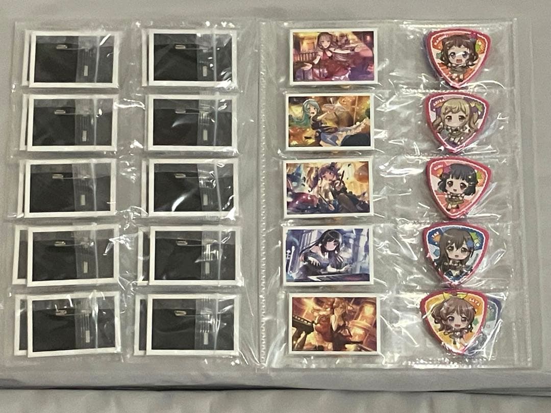 バンドリ　2018年　カフェ　スクエア缶バッジ　フルコン　ピック型缶バッジ