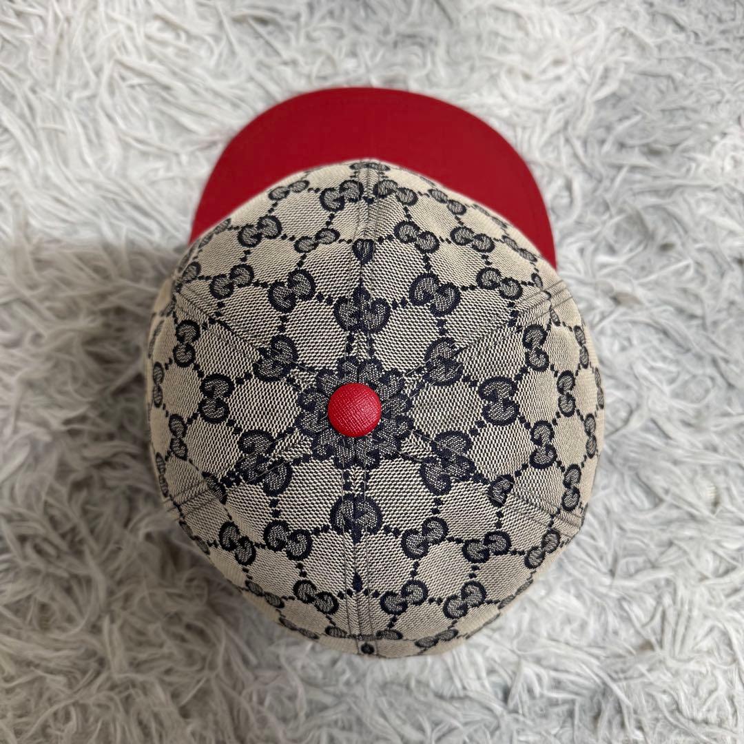 新品タグ、ケース付き GUCCI KIDS HAT GGキャンバス 子供用 帽子