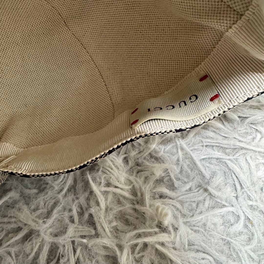 新品タグ、ケース付き GUCCI KIDS HAT GGキャンバス 子供用 帽子