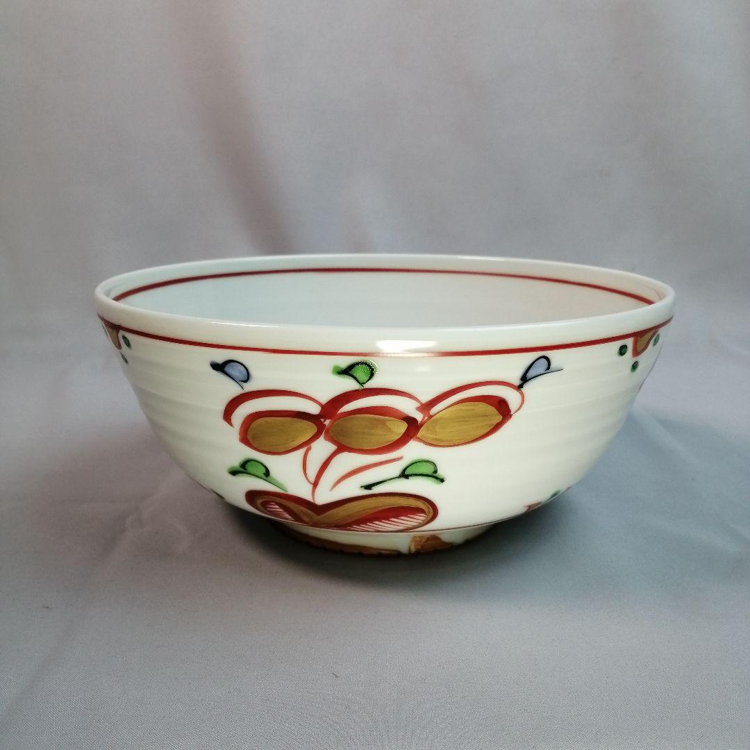 【茶道具】久世久宝造 赤絵菓子器　菓子器143