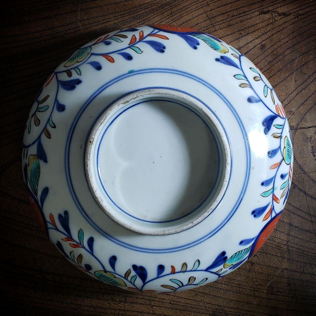 鉢　丼　古伊万里　色絵　牡丹　菊　幽霊　江戸後期　明治　珍品