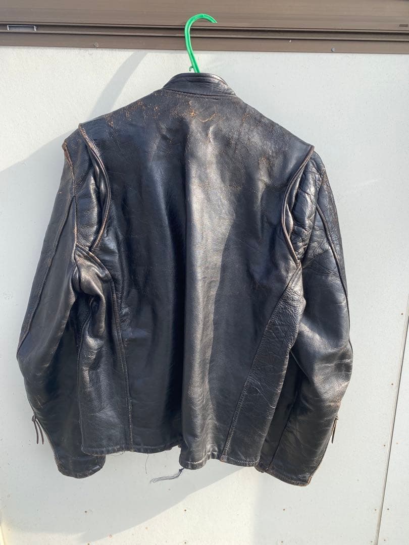 ヴィンテージホースハイド　シングルライダースジャケット