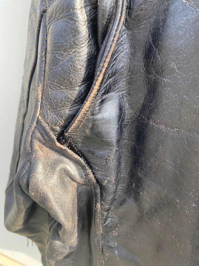 ヴィンテージホースハイド　シングルライダースジャケット