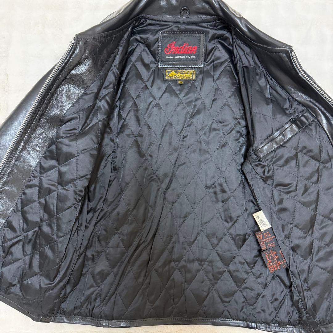 美品 インディアンモーターサイクル　馬革　シングルレザージャケット　ホースハイド