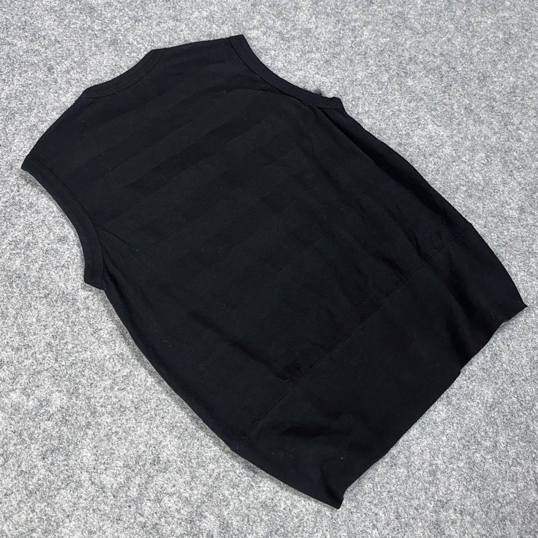 トリココムデギャルソン：希少【12個のビジュ×シャドウ•ボーダー】タンクトップ