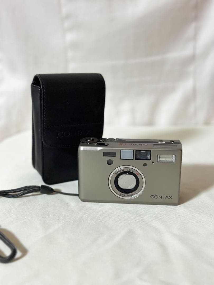 【美品】箱・ケース・当時の値札付 CONTAX T3 フィルムカメラ シルバー