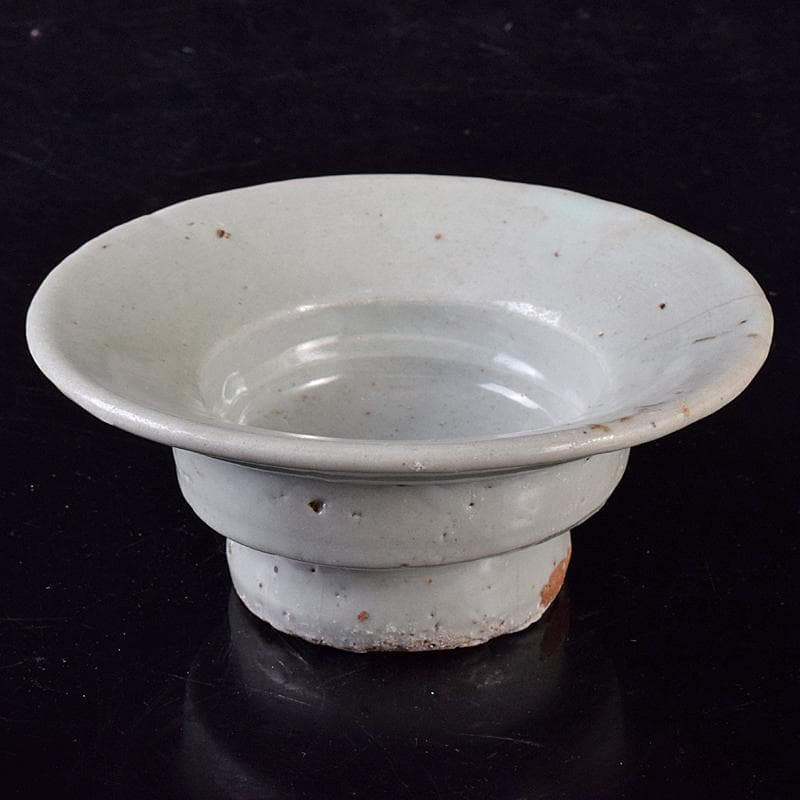 朝鮮美術　李朝　高麗白磁　盃台　杯台　V　R7972