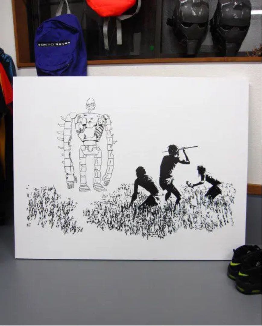 ラピュタ ｖｓ バンクシー アート 絵画 インテリア laputa banksy
