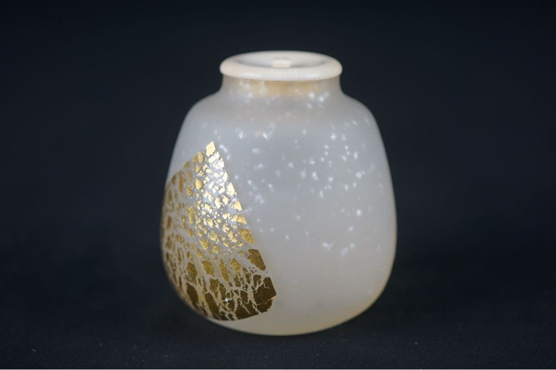 平井依 硝子茶入 共箱 仕覆付 茶道具 本物保証