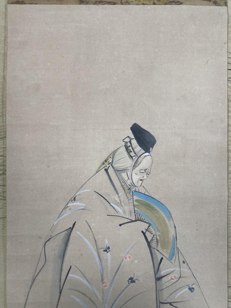 タ*ガ様 伊藤小坡 卒都婆小町像 三重県 谷口香橋師事 帝展 文展 掛軸2411