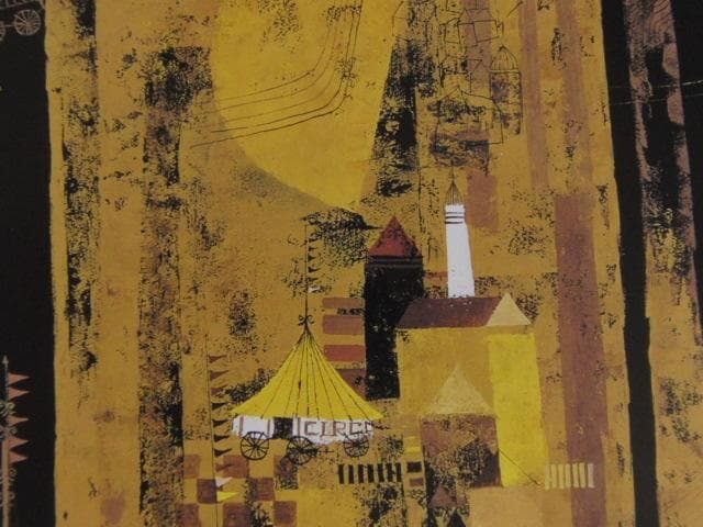 早川義孝、【風の止んだあとに】、希少な額装用画集より、新品額装付