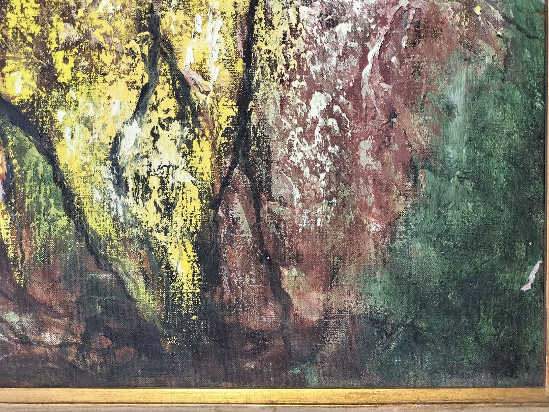 ♢稲石永吉 昭和41年 抽象画 油絵