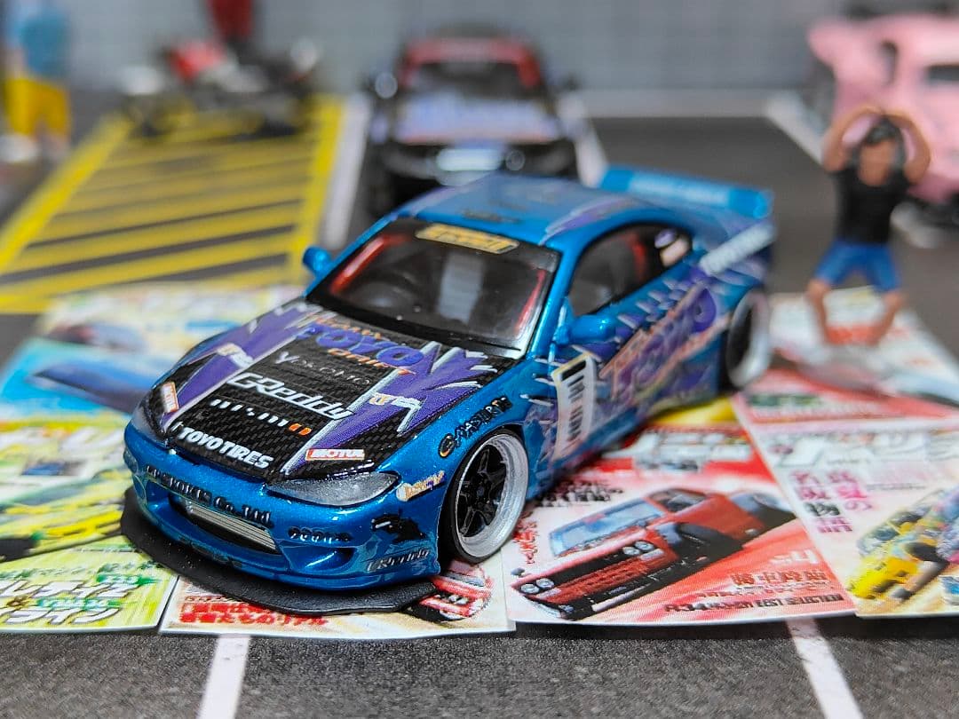 MINIGT トミカ改造 日産 S15 シルビア ドリ車☆ D1ホットウィール