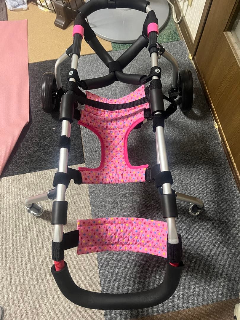 柴犬4輪　リハビリ　食事補助　犬用車椅子　シニア犬補助　犬の歩行器