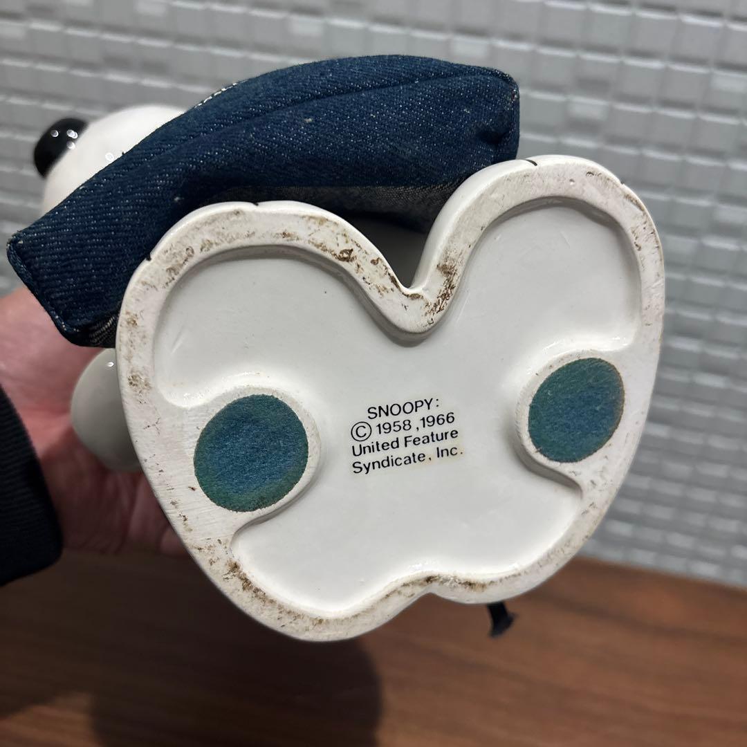 SNOOPY スヌーピー シューシャインキット 陶器 レトロ レア 希少 デニム