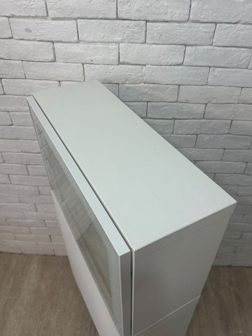 A 【東京都内23区配送無料】棚　収納　陳列　リビング　キッチン　食器棚　ガラス