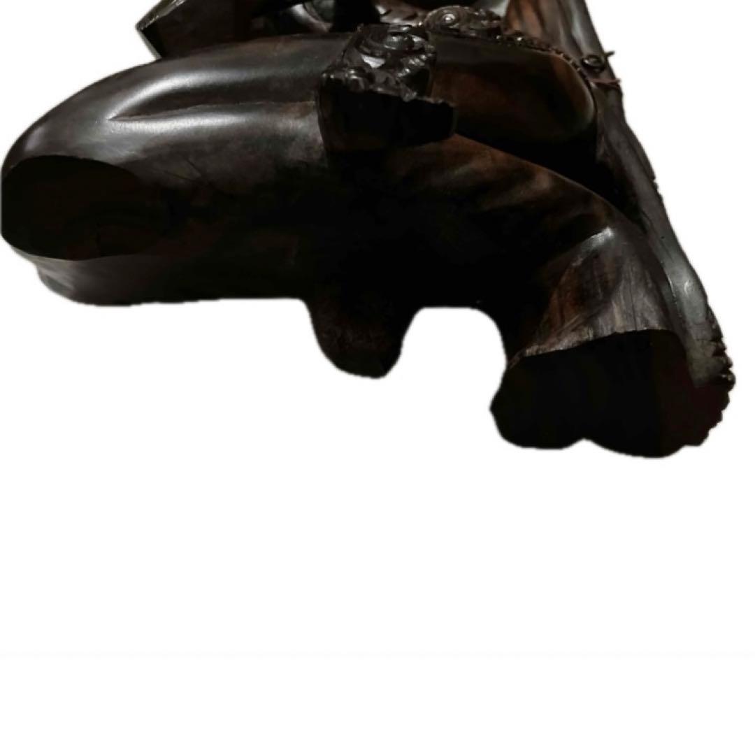 バリ島　木製女性踊り子像　巨大　彫刻　工芸品　黒壇