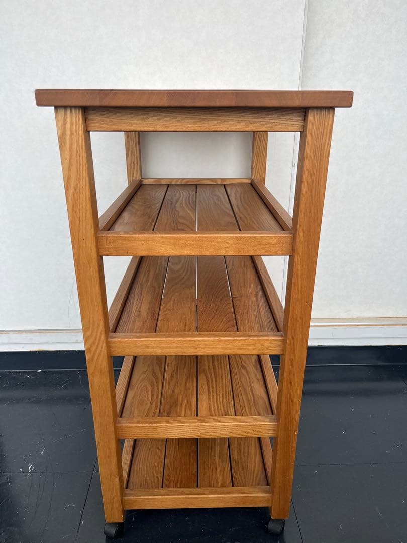 木製テーブルワゴン　タモ材