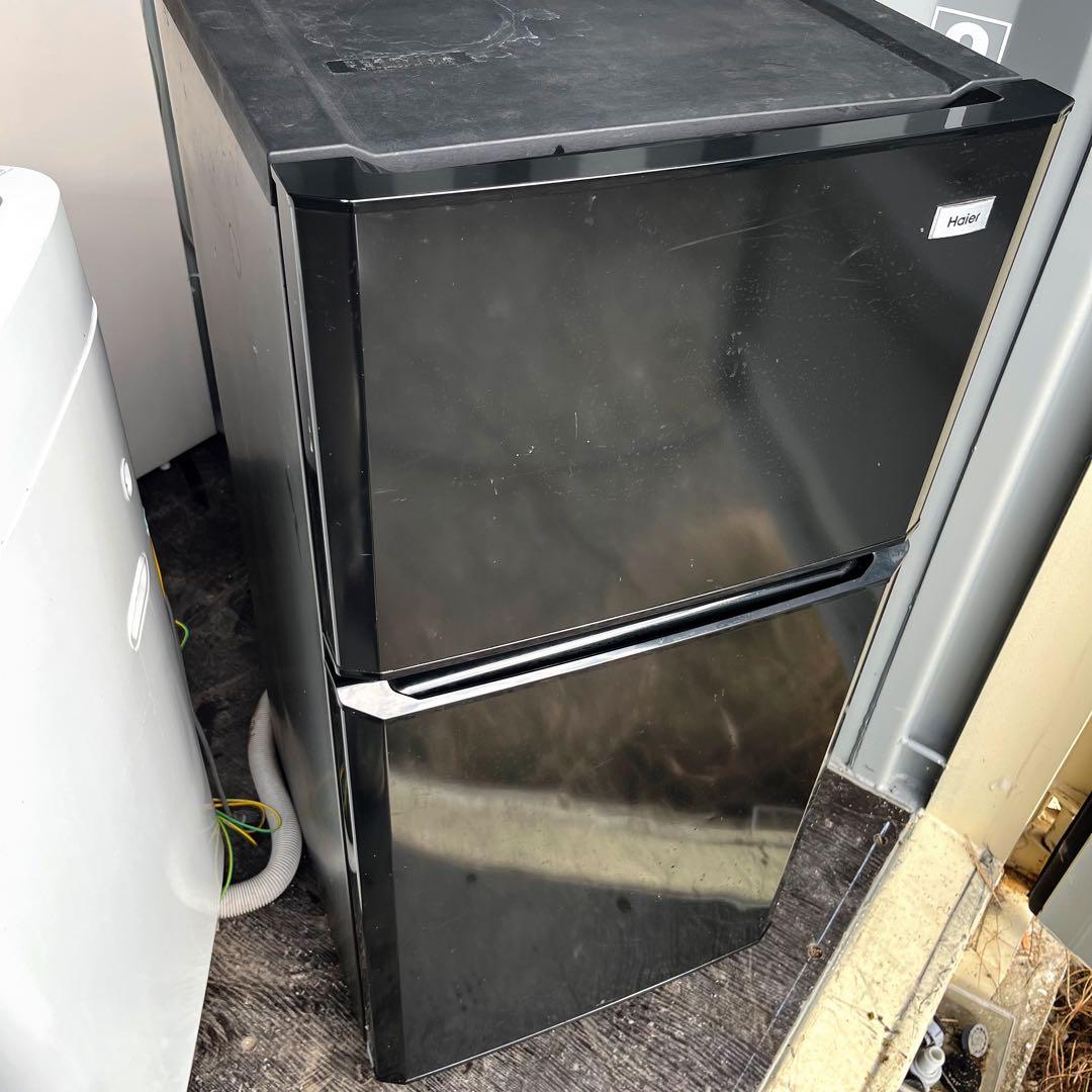 365取付無料！完動品！スタイリッシュブラック小さめ冷蔵庫洗濯機セット