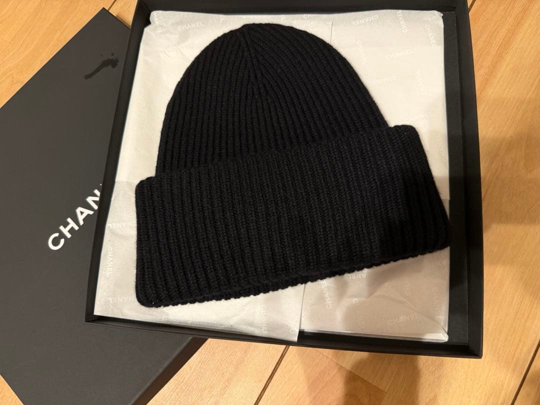 新品未使用★CHANEL25B新作★ココマーク ニット帽★