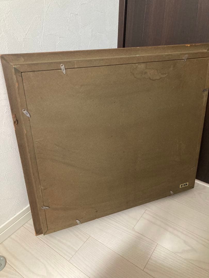 油彩画 山と川の風景 北岳　今井弘画伯　Ｆ8号